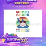 Free Mommy Shark Smiling Free Red Glasses Doo Doo Free SVG - Instant Download