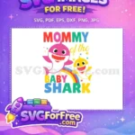 Free Mommy Shark Rainbow Free Baby Shark Holidays Free SVG - Instant Download