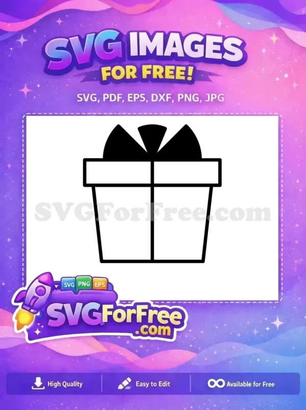 Free Ribboned Present Free Holiday Gift Christmas Free SVG