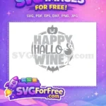 Free Pumpkin Bat Free Wine Happy Halloween Free SVG - Instant Download