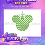 Free Green Zigzag Ornament Free Christmas Holidays Decoration Free SVG - Instant Download