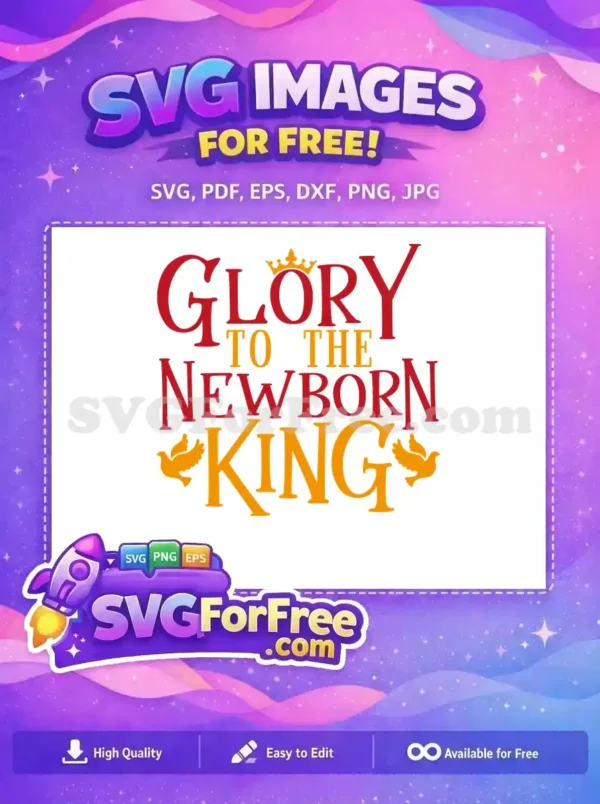 Free Red Glory Free Crown Orange Newborn King Free SVG