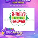 Free Santa's Helper Red Letters Free Green Elves Christmas Free SVG - Instant Download