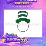 Free Striped Green Hat Free St Patricks Day Face Free SVG - Instant Download