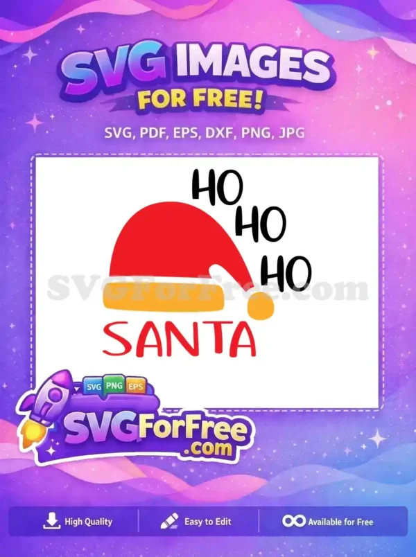 Free Santa Hat Free Ho Ho Christmas Free SVG
