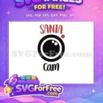 Free Red Santa Free Cam Christmas Free SVG - Instant Download