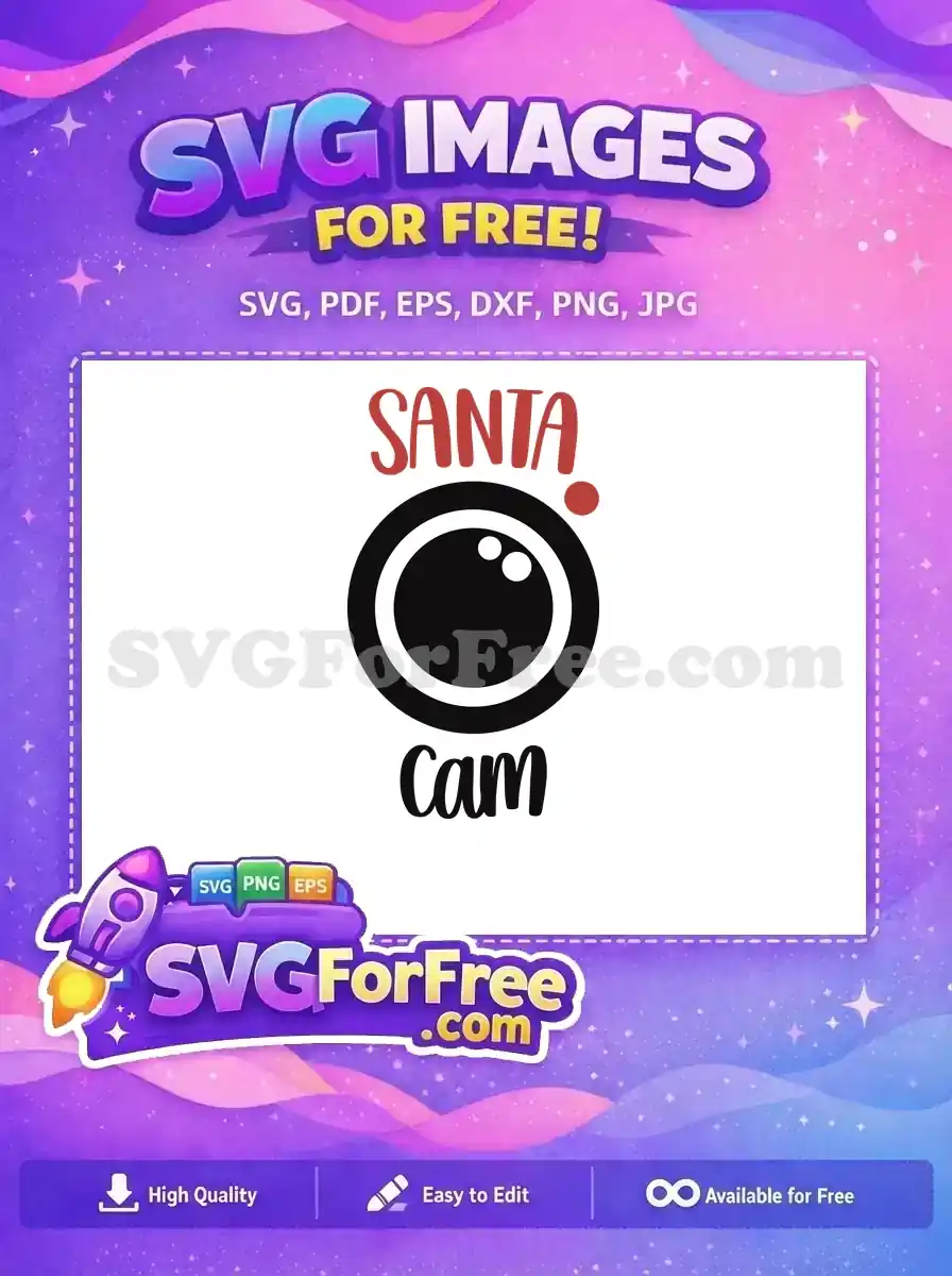 Free Red Santa Free Cam Christmas Free SVG