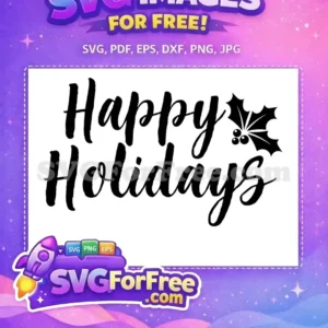 Free Calligraphy Holidays Free Holly Berries Christmas Free SVG