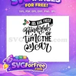 Free Holly Berries Free Wonderful Time Christmas Free SVG - Instant Download