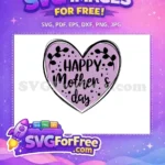 Free Lilac Floral Free Happy Mothers Day Card Free SVG - Instant Download