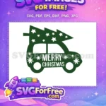 Free Starry Christmas Tree Free Car Merry Christmas Free SVG - Instant Download