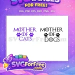 Free Purple Paw Free 'Mother of Cats' Game Free SVG - Instant Download