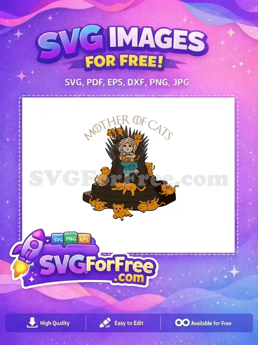 Free Blonde Mother Free Orange Kittens Throne Game Free SVG
