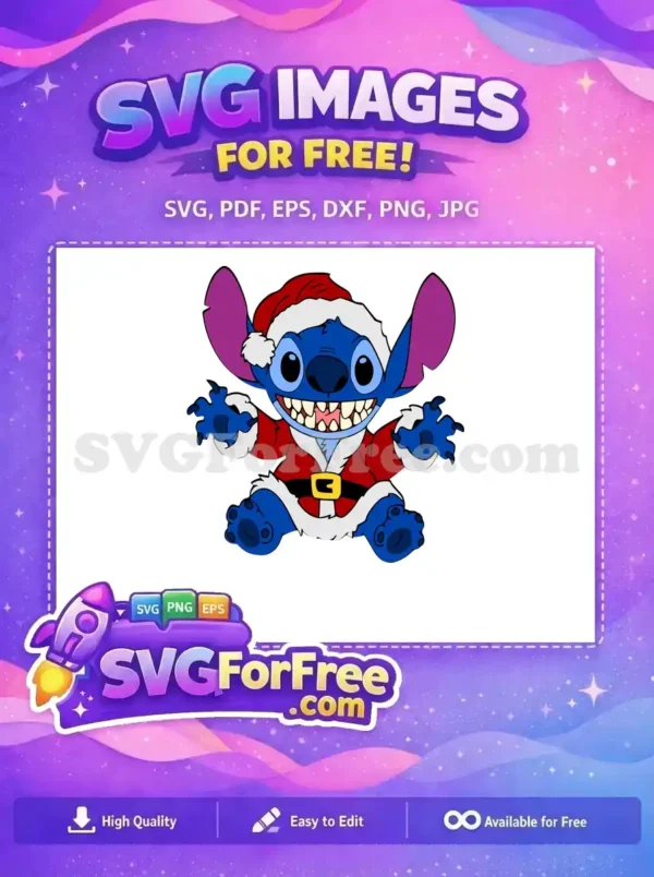 Free Santa Hat Free Big Smile Lilo and Stitch Free SVG