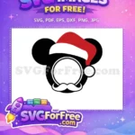 Free Black Mickey Free Santa Hat Christmas Free SVG - Instant Download