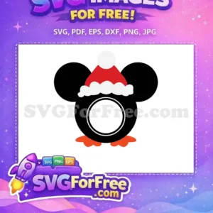 Free Black Mouse Free Red Santa Hat Holidays Free SVG
