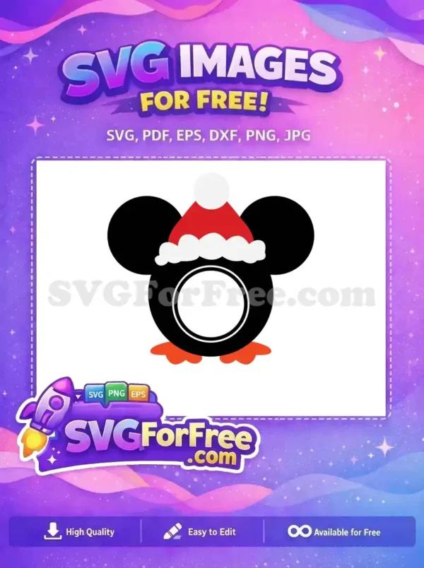 Free Black Mouse Free Red Santa Hat Holidays Free SVG Free Black Mouse Free Red Santa Hat Holidays Free SVG