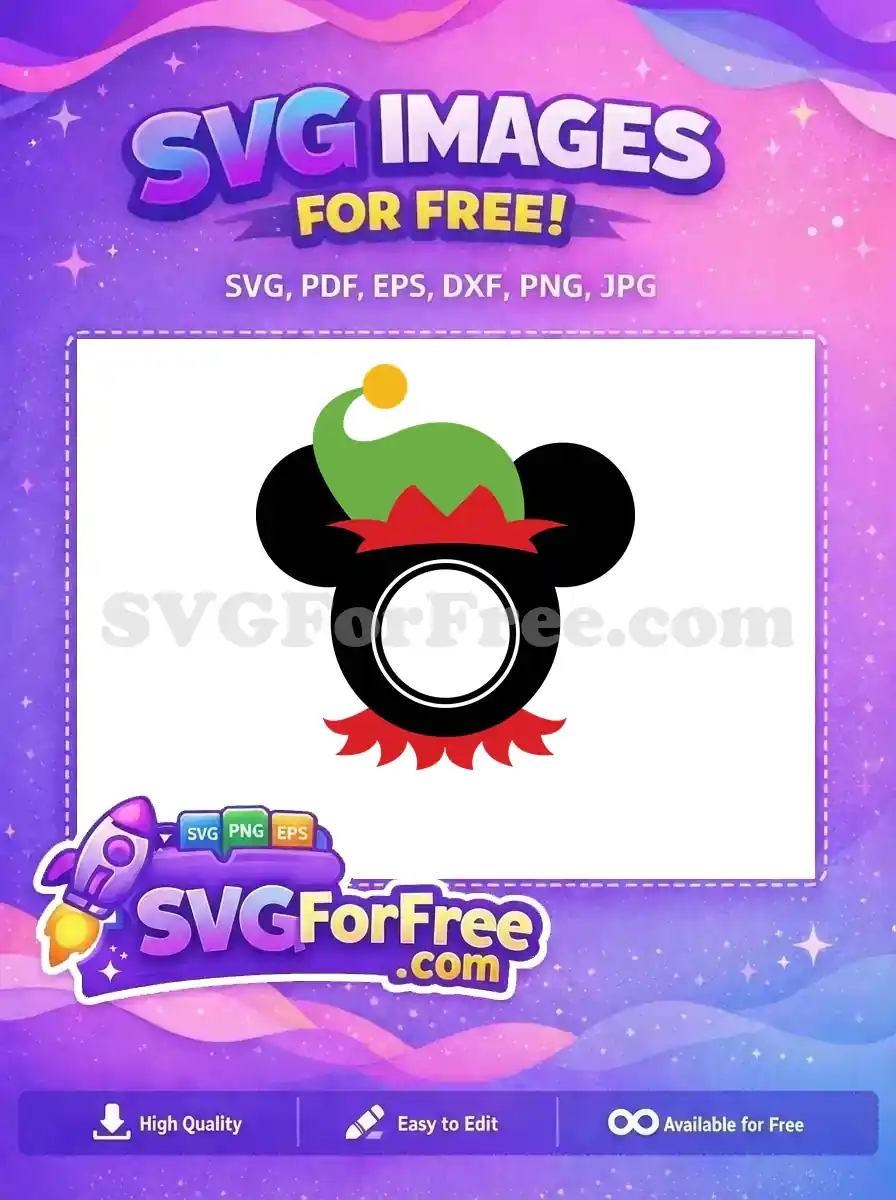 Free Elf Hat Free Christmas Design Mickey Free SVG