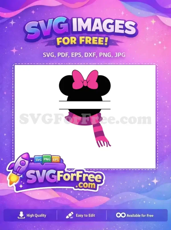 Free Pink Bow Free Scarf Monogram Christmas Free SVG Free Pink Bow Free Scarf Monogram Christmas Free SVG