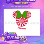 Free Swirl Lollipop Free Green Bow Mommy Christmas Free SVG - Instant Download