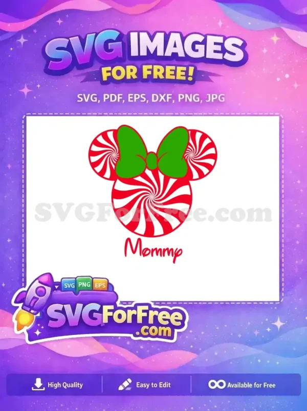 Free Swirl Lollipop Free Green Bow Mommy Christmas Free SVG