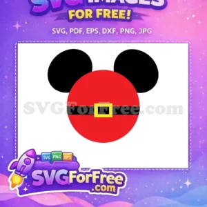 Free Black Ears Free Santa Belt Christmas Free SVG