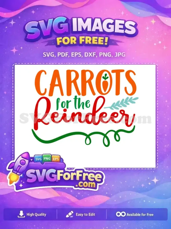 Free Carrots Orange Free Reindeer Holiday Christmas Free SVG