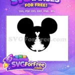 Free Black Silhouette Free Christmas Tree Mickey Holidays Free SVG - Instant Download