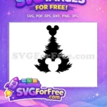 Free Mickey Silhouette Free Christmas Tree Holidays Free SVG - Instant Download