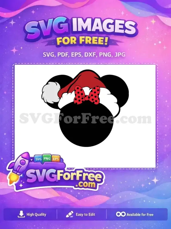 Free Polka Dot Bow Free Santa Hat Minnie Christmas Free SVG 1 Free Polka Dot Bow Free Santa Hat Minnie Christmas Free SVG 1