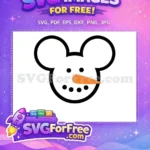 Free Mickey Snowman Face Free Carrot Nose Christmas Free SVG - Instant Download