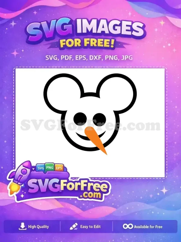 Free Mouse Ears Free Carrot Nose Christmas Free SVG