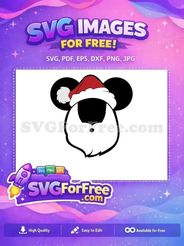 Free Santa Hat Free Mouse Head Christmas Free SVG