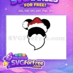 Free Santa Hat Free Mickey Mouse Head Christmas Free SVG - Instant Download