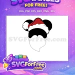 Free Santa Hat Free Mickey Mouse Christmas Silhouette Free SVG - Instant Download