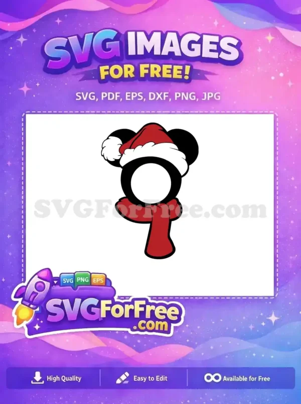 Free Santa Hat Free Red Scarf Christmas Mickey Free SVG