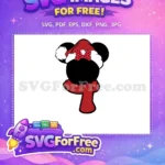 Free Polka Dot Bow Free Santa Hat Minnie Christmas Free SVG 2 - Instant Download