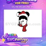 Free Santa Hat Free Snowflake Details Mickey Christmas Free SVG - Instant Download