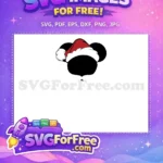 Free Red Santa Hat Free Black Silhouette Mouse Christmas Free SVG - Instant Download