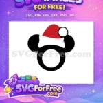Free Black Mouse Free Red Christmas Holidays Free SVG - Instant Download