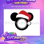Free Black Ears Free Red Santa Hat Christmas Free SVG 3 - Instant Download