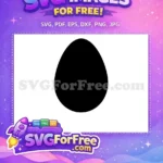 Free Simple Easter Egg Free Black Silhouette Easter Free SVG - Instant Download