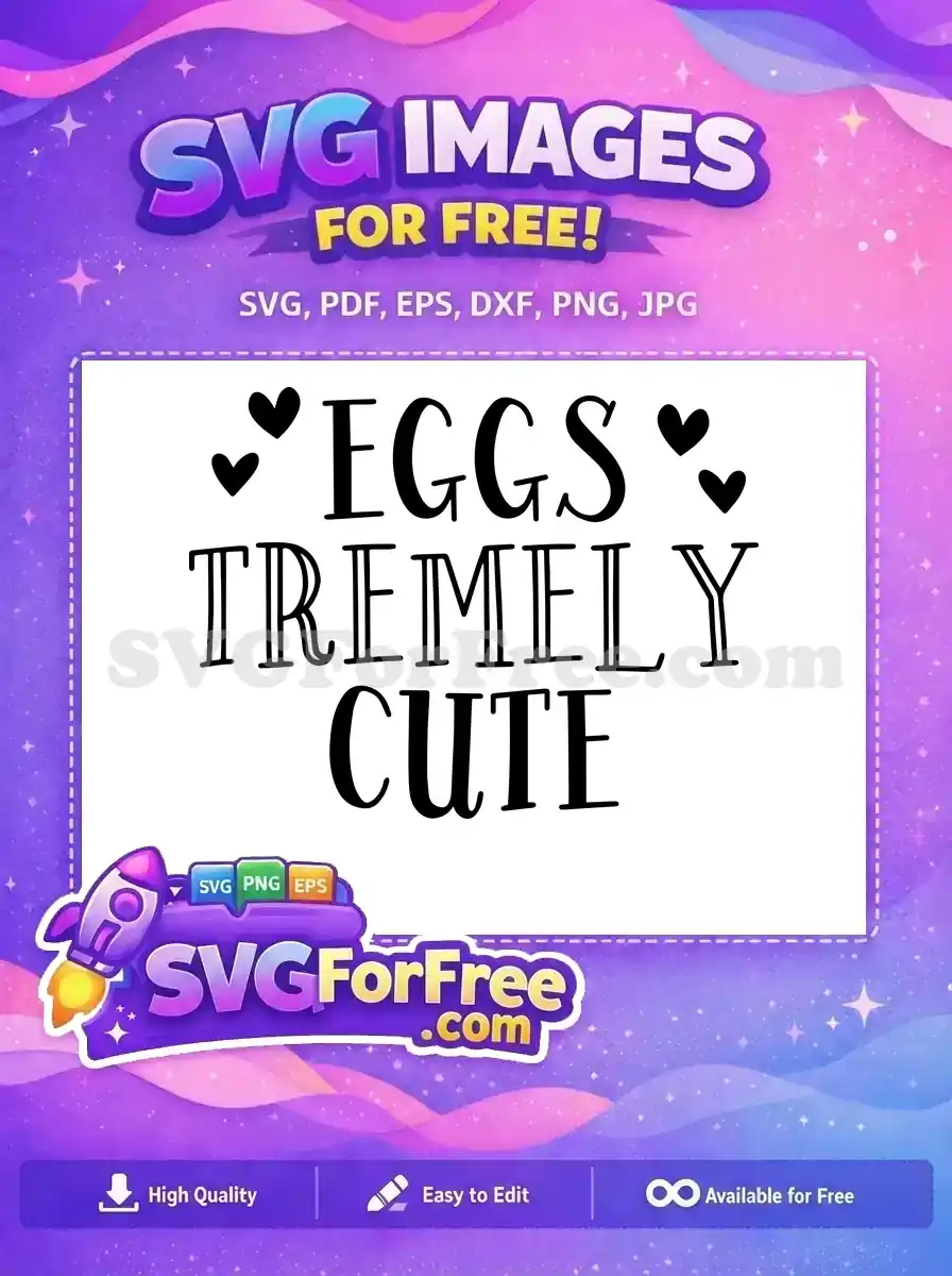 Free Eggs Tremely Cute Free Hearts Easter Free SVG
