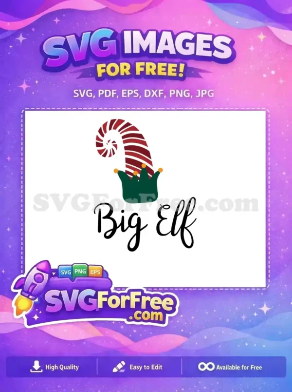 Free Striped Hat Free Green Crown Big Elf Free SVG