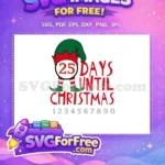 Free Red Elf Hat Free Striped Legs Christmas Free SVG 2 - Instant Download