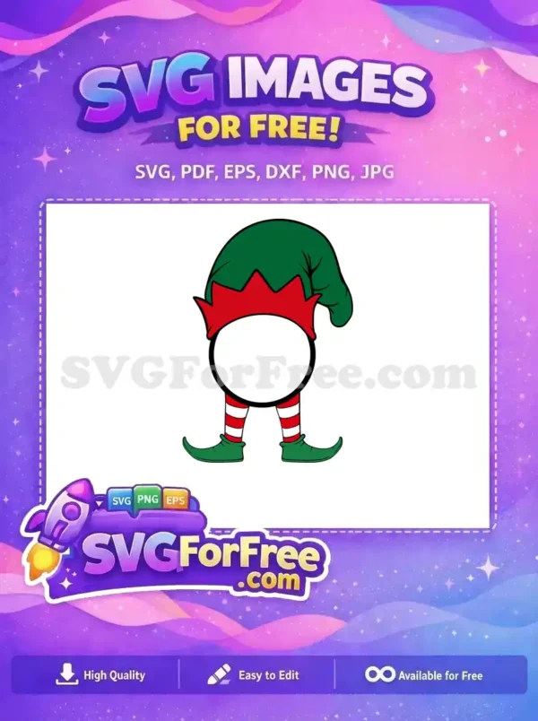 Free Green Hat Free Red Stripes Christmas Elf Free SVG Free Green Hat Free Red Stripes Christmas Elf Free SVG