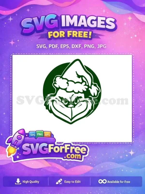 Free Grinch Face Free Christmas Hat The Grinch Free SVG
