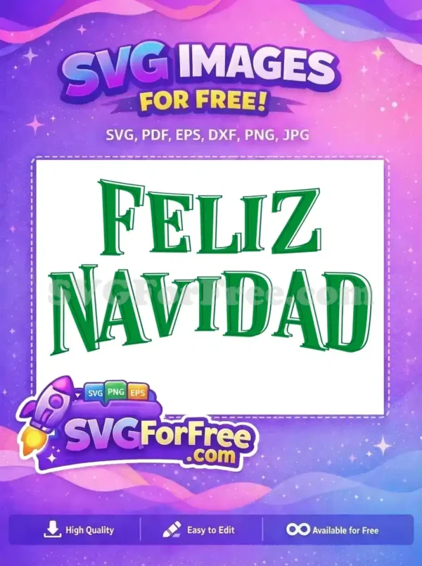 Free Green Feliz Free Navidad Holidays Christmas Free SVG