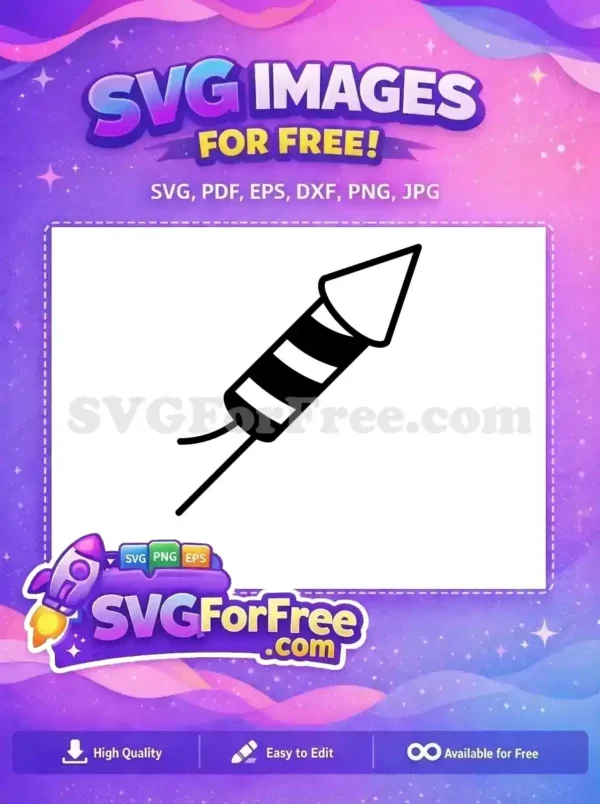Free Striped Rocket Free Firework Holidays Free SVG