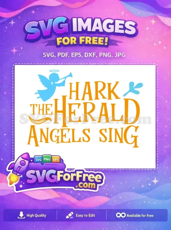 Free Trumpeting Angel Free Halo Hark The Herald Free SVG 1